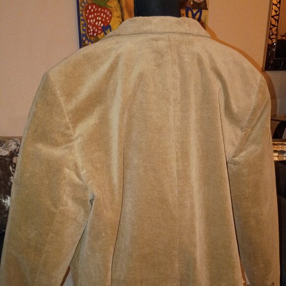 RALPH LAUREN LAUREN BULLION PLUS SIZE CAMEL WOMEN'S CORDOROY BLAZER   NWT - Picture 11 of 12